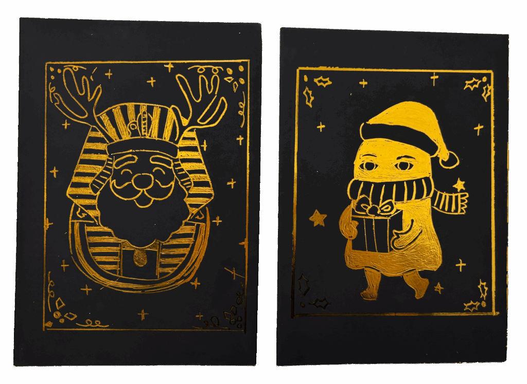 ワークショップ】スクラッチアート 〜ツタンカーメンも驚くクリスマス